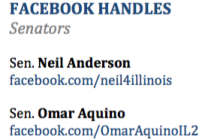 Illinois Senators Facebook Handles